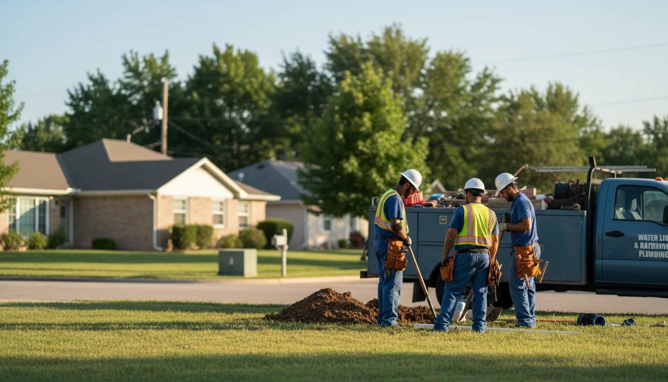 Residential water line and bathroom plumbing service in Media, IL